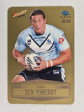NRL 2012 Champions Gold Parallel Card #40 Ben Pomeroy Cronulla Sutherland Sharks