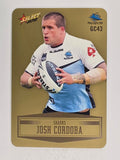 NRL 2012 Champions Gold Parallel Card #43 Josh Cordoba Cronulla Sutherland Sharks