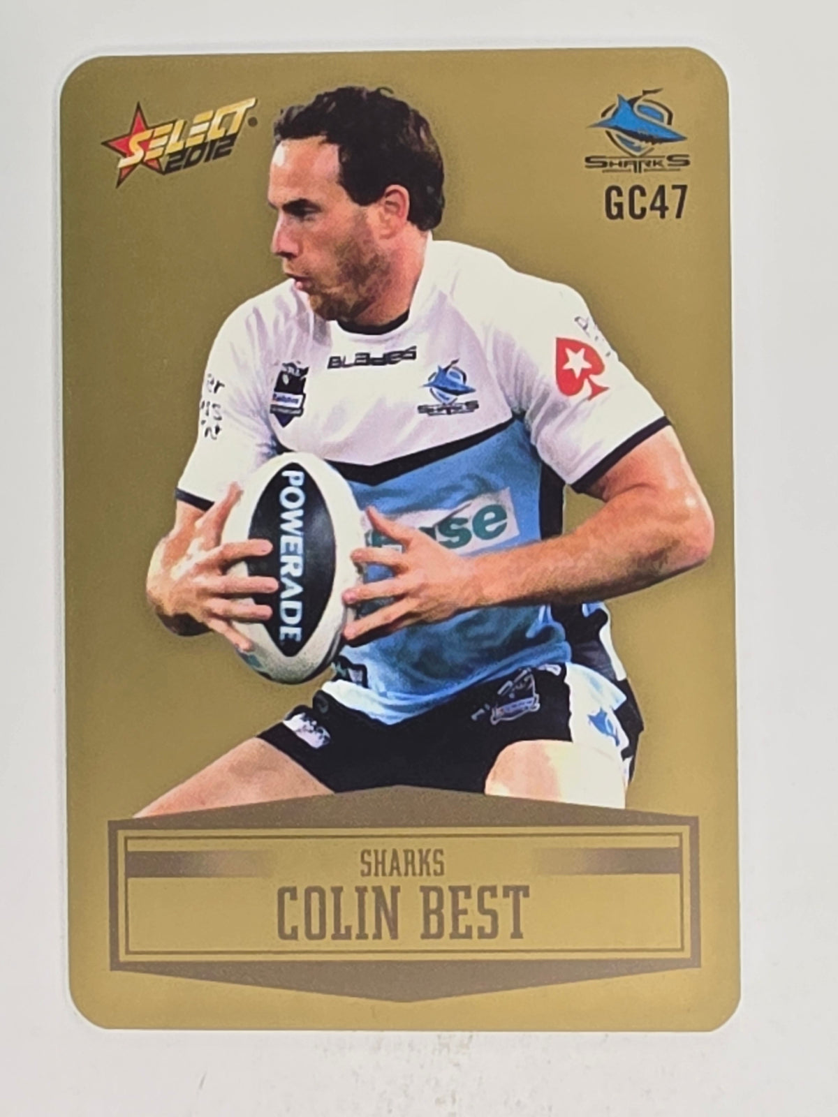 NRL 2012 Champions Gold Parallel Card #47 Colin Best Cronulla Sutherland Sharks