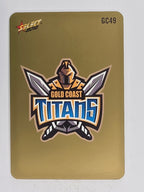 NRL 2012 Champions Gold Parallel Card #49 Gold Coast Titans Logo