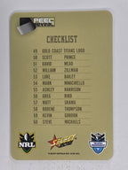 NRL 2012 Champions Gold Parallel Card #49 Gold Coast Titans Logo
