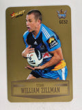 NRL 2012 Champions Gold Parallel Card #52 William Zillman Gold Coast Titans
