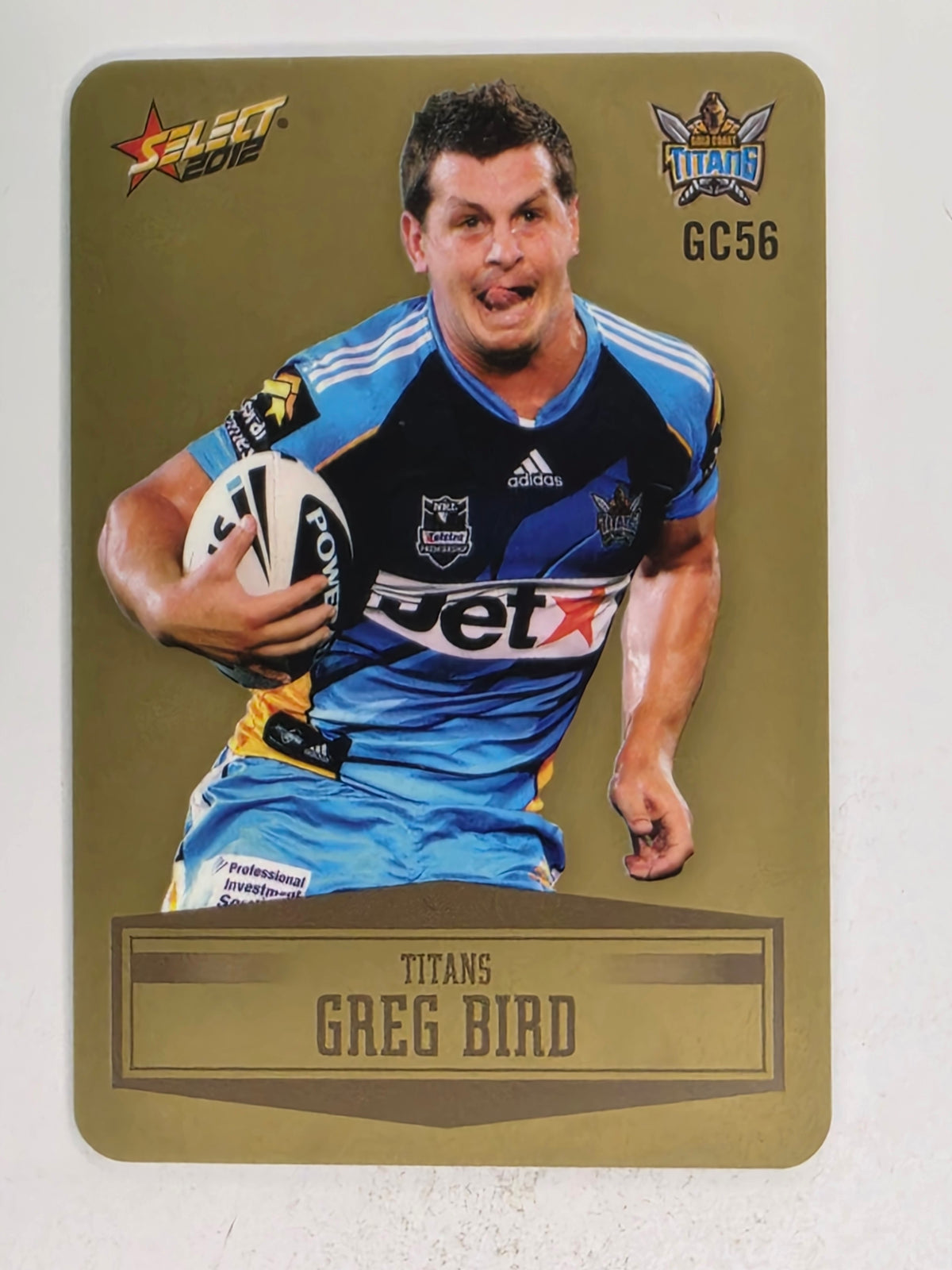 NRL 2012 Champions Gold Parallel Card #56 Greg Bird Gold Coast Titans