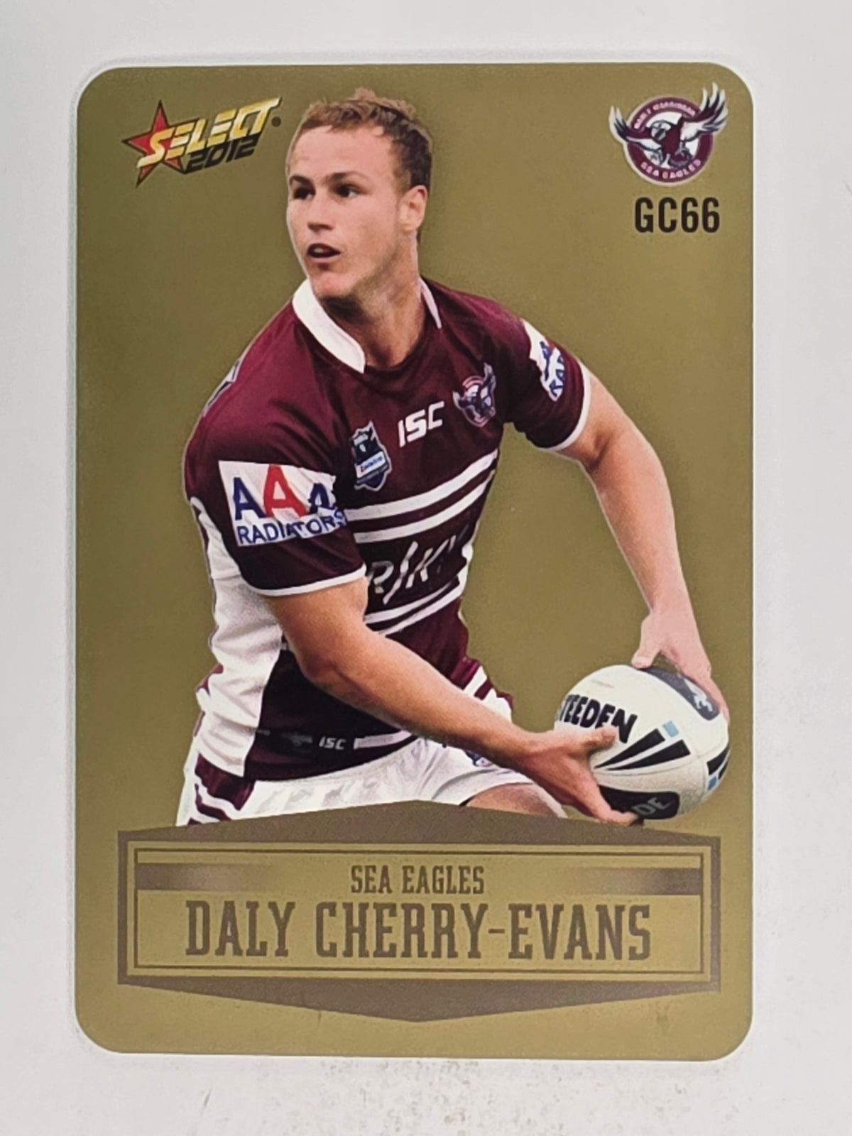 NRL 2012 Champions Gold Parallel Card #66 Daly Cherry-Evans Manly Warringah Sea Eagles