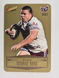 NRL 2012 Champions Gold Parallel Card #67 George Rose Manly Warringah Sea Eagles