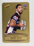 NRL 2012 Champions Gold Parallel Card #71 Brent Kite Manly Warringah Sea Eagles