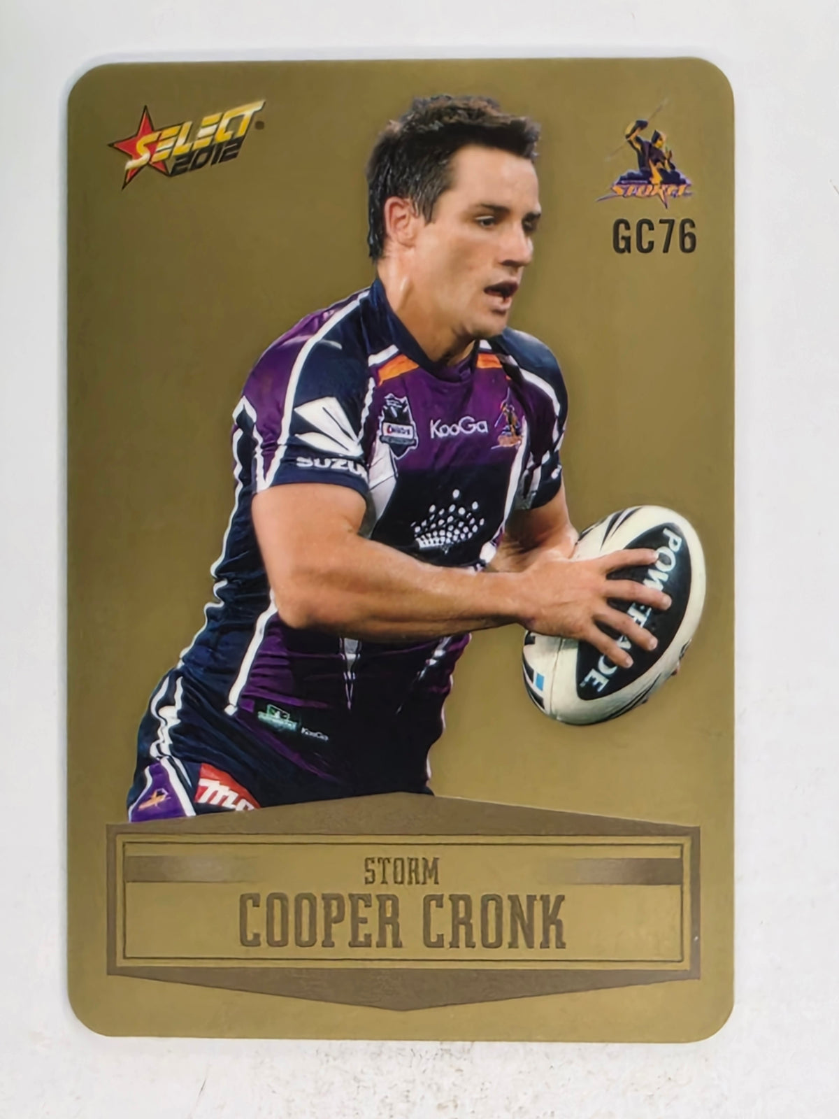 NRL 2012 Champions Gold Parallel Card #76 Cooper Cronk Melbourne Storm