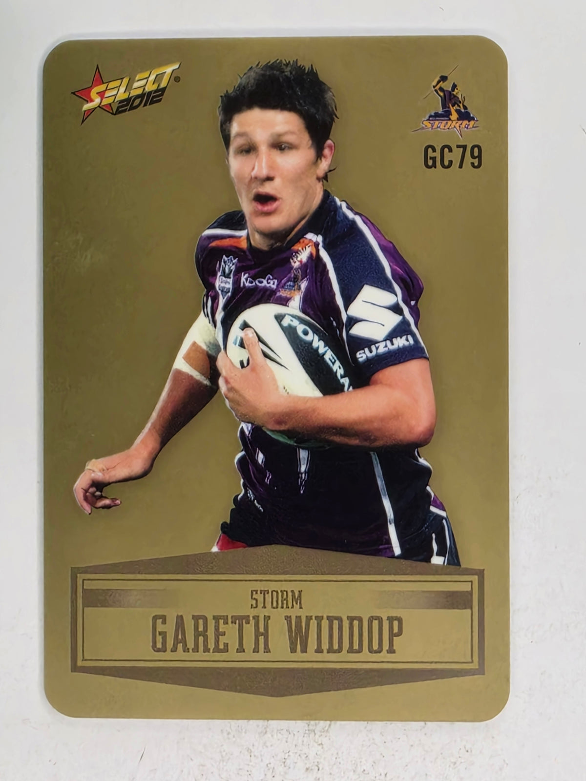 NRL 2012 Champions Gold Parallel Card #79 Gareth Widdop Melbourne Storm