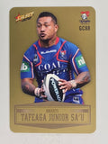 NRL 2012 Champions Gold Parallel Card #88 Tafeaga Junior Sa’u Newcastle Knights