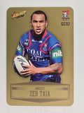 NRL 2012 Champions Gold Parallel Card #92 Zeb Taia Newcastle Knights