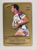 NRL 2012 Champions Gold Parallel Card #93 Chris Houston Newcastle Knights
