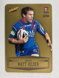 NRL 2012 Champions Gold Parallel Card #94 Matt Hilder Newcastle Knights