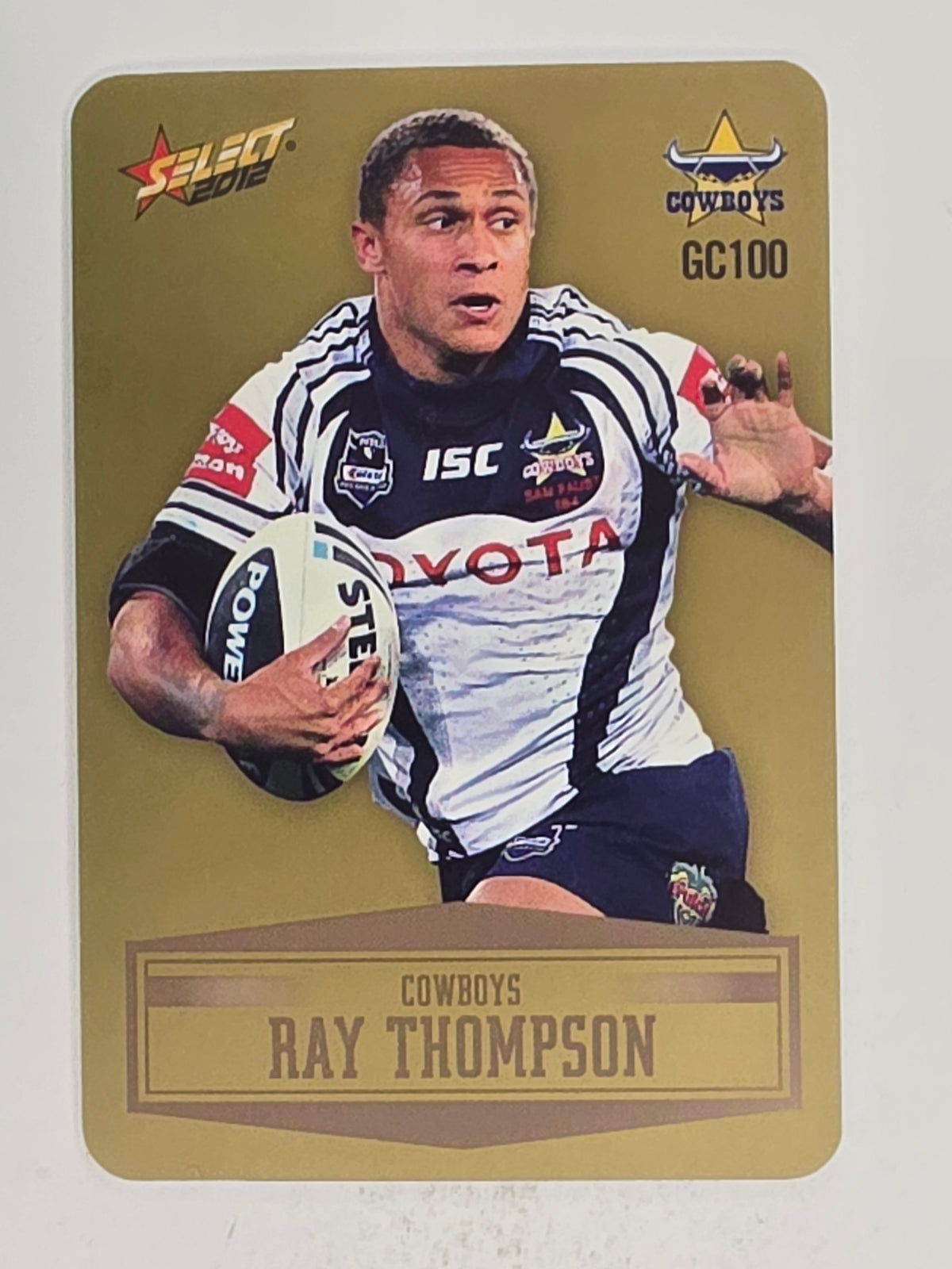 NRL 2012 Champions Gold Parallel Card #100 Ray Thompson North Queensland Cowboys
