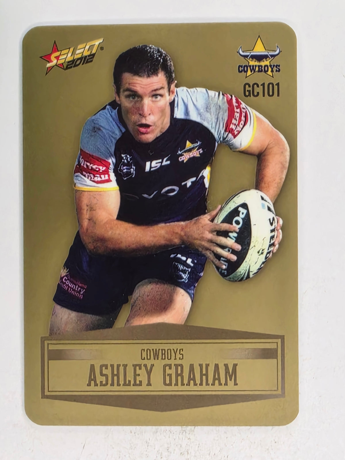 NRL 2012 Champions Gold Parallel Card #101 Ashley Graham North Queensland Cowboys