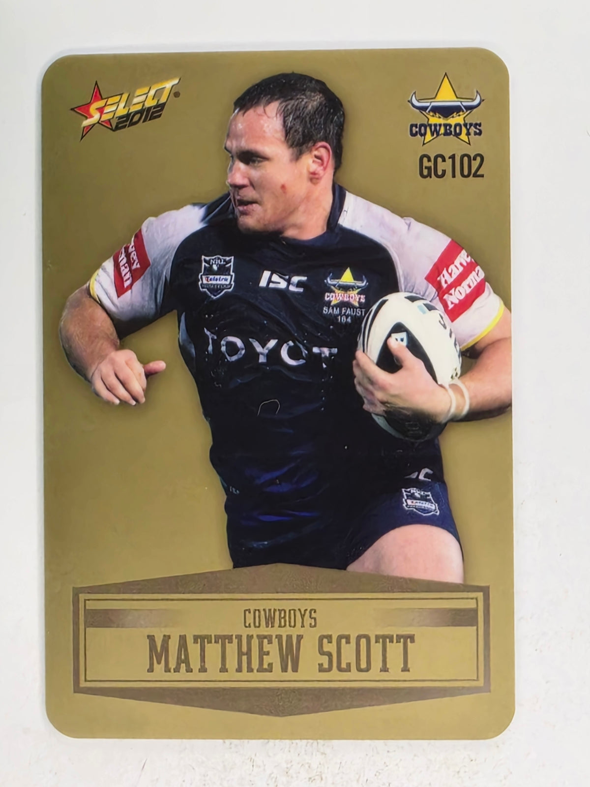 NRL 2012 Champions Gold Parallel Card #102 Matthew Scott North Queensland Cowboys
