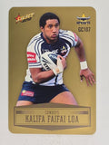 NRL 2012 Champions Gold Parallel Card #107 Kalifa Faifai Loa North Queensland Cowboys