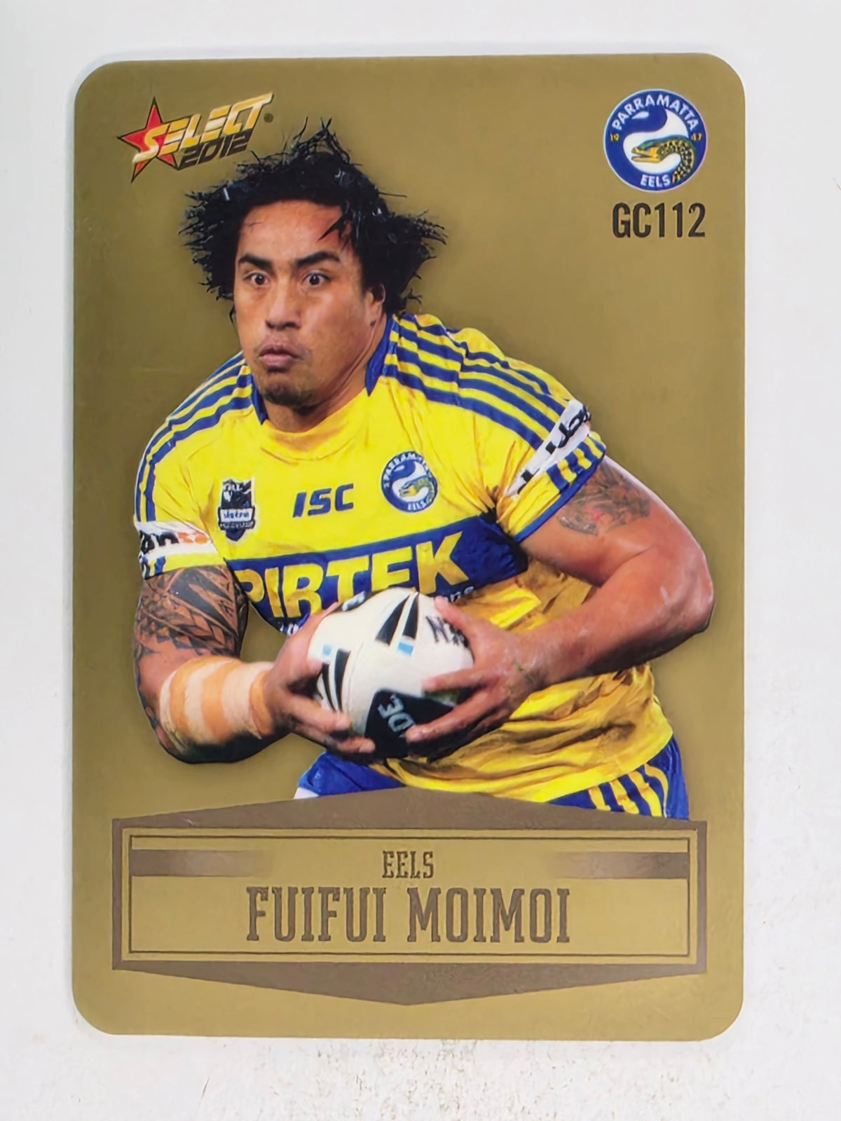 NRL 2012 Champions Gold Parallel Card #112 Fuifui Moimoi Parramatta Eels