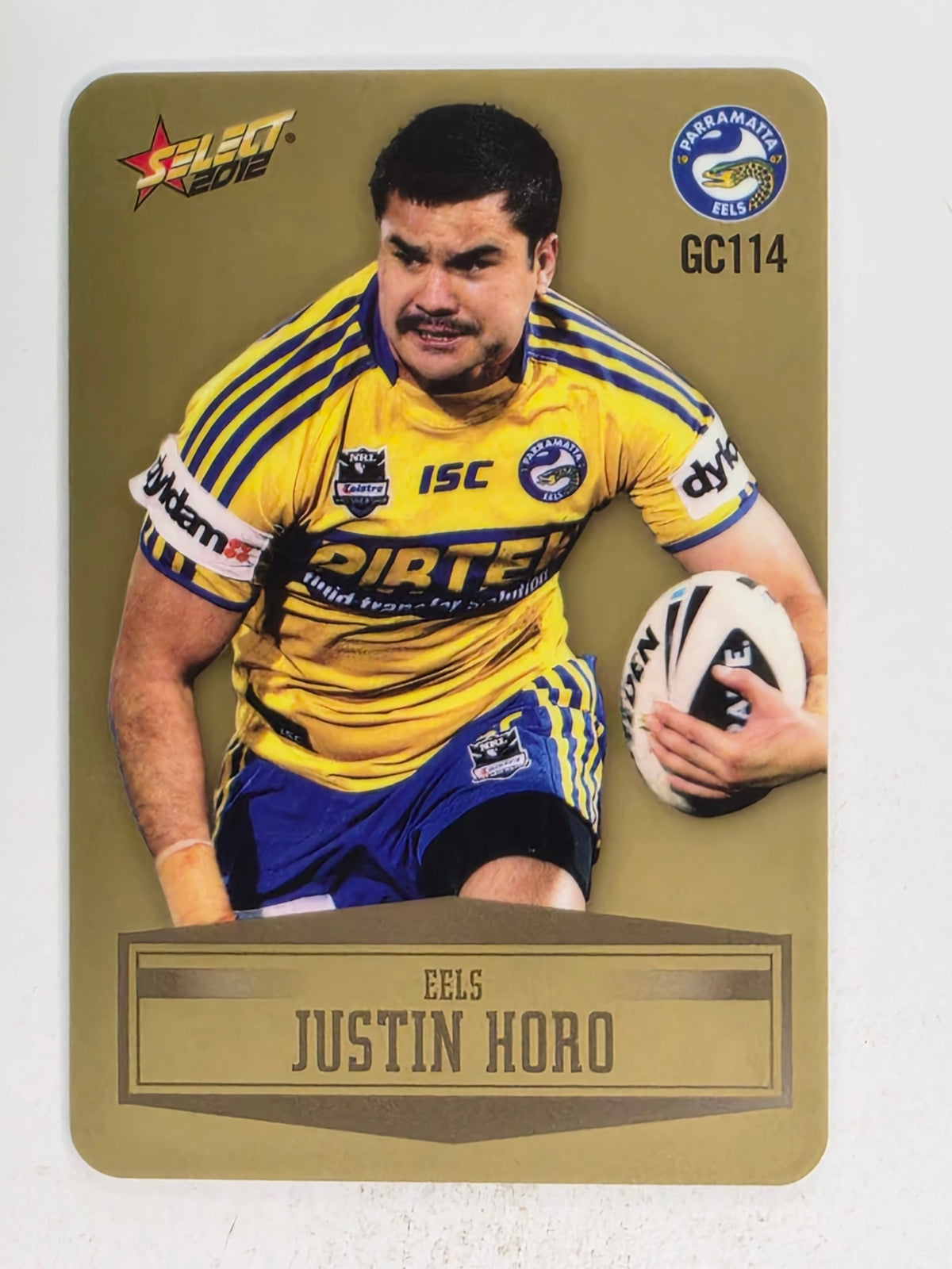 NRL 2012 Champions Gold Parallel Card #114 Justin Horo Parramatta Eels
