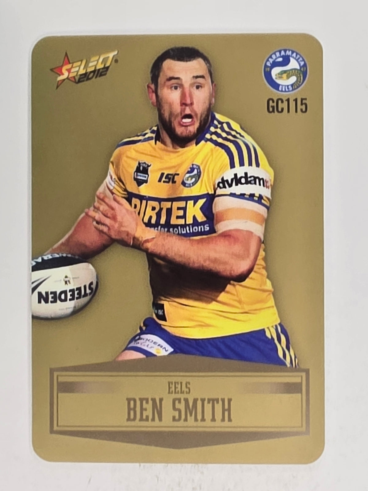 NRL 2012 Champions Gold Parallel Card #115 Ben Smith Parramatta Eels