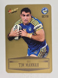 NRL 2012 Champions Gold Parallel Card #118 Tim Mannah Parramatta Eels