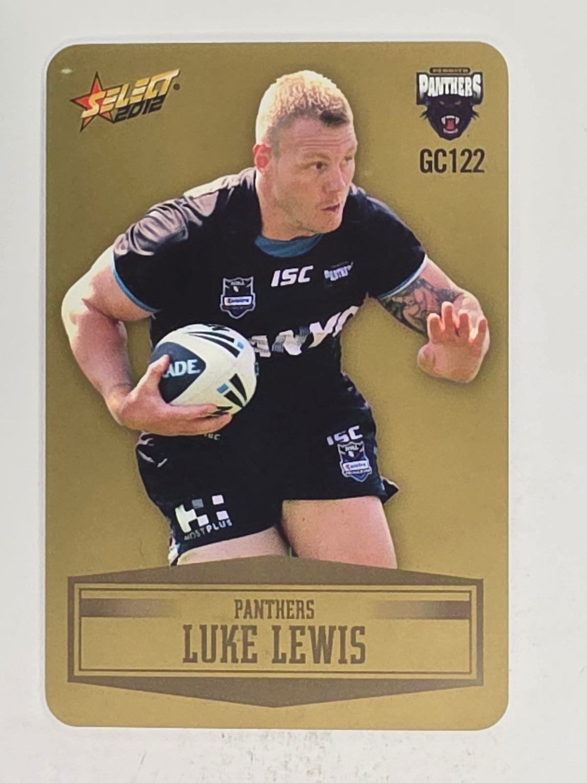 NRL 2012 Champions Gold Parallel Card #122 Luke Lewis Penrith Panthers