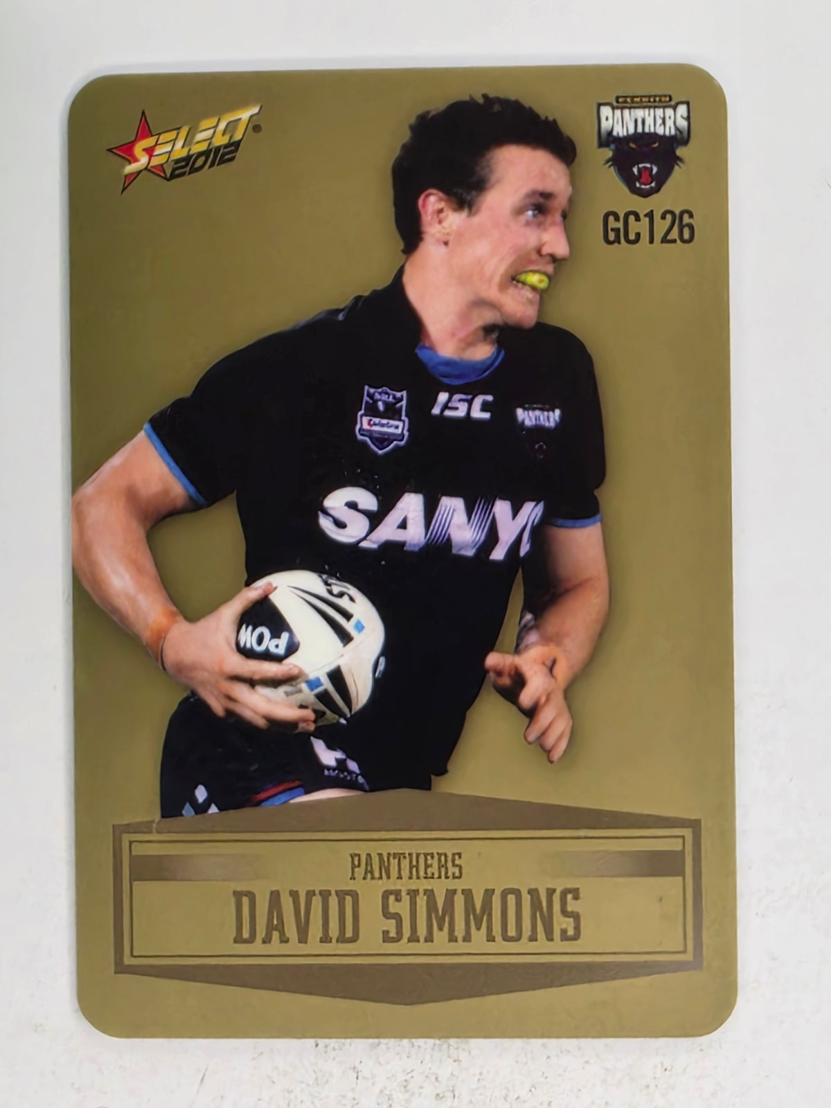 NRL 2012 Champions Gold Parallel Card #126 David Simmons Penrith Panthers