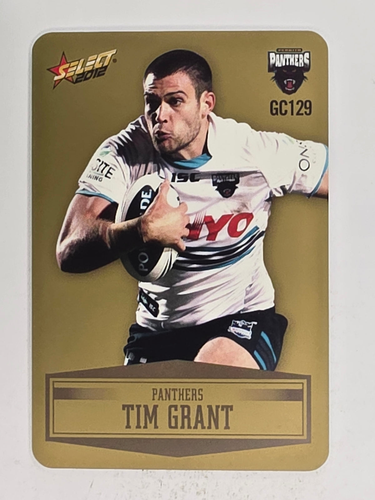 NRL 2012 Champions Gold Parallel Card #129 Tim Grant Penrith Panthers