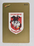 NRL 2012 Champions Gold Parallel Card #133 St George Illawarra Dragons Logo