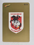 NRL 2012 Champions Gold Parallel Card #133 St George Illawarra Dragons Logo