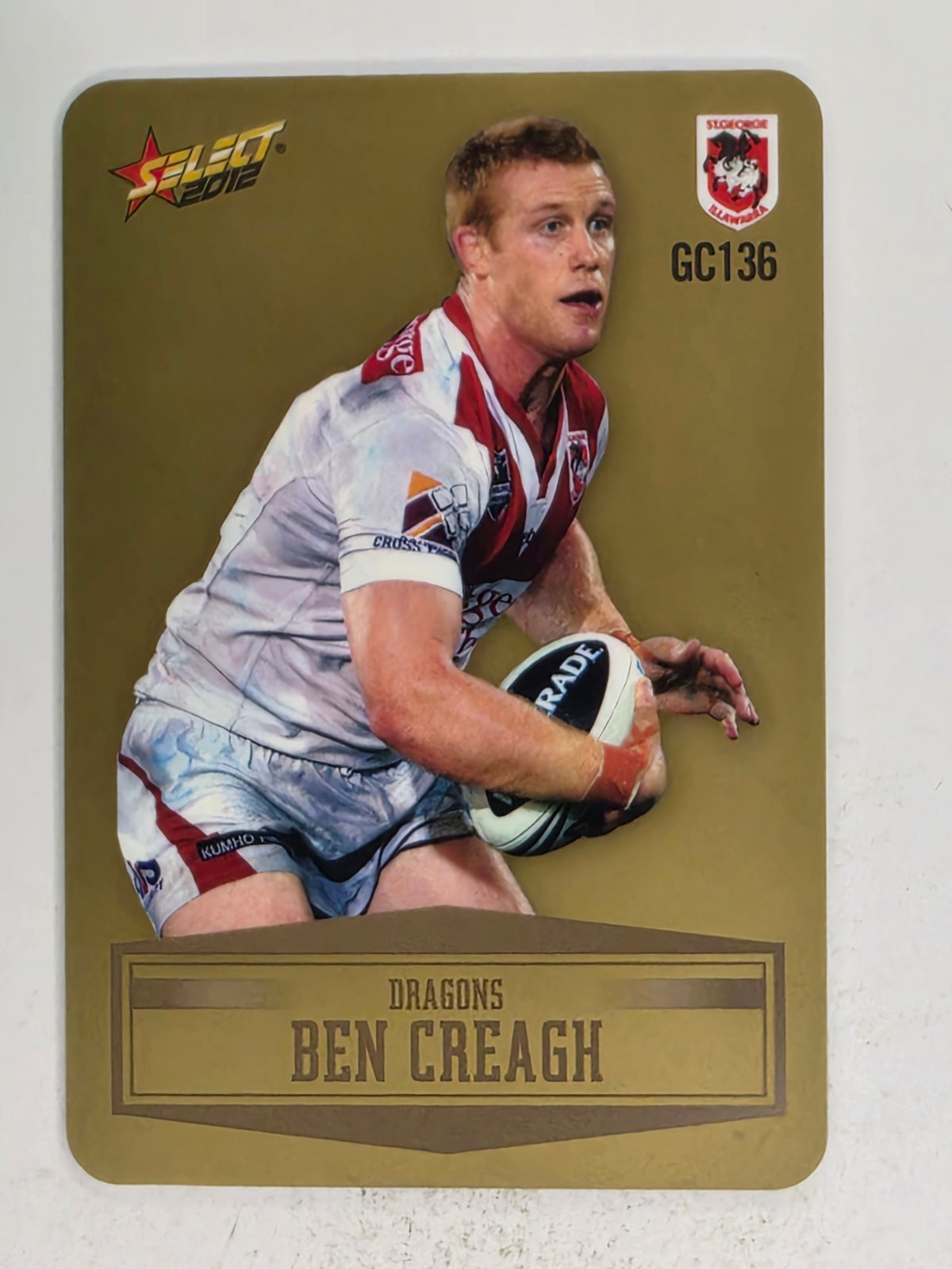 NRL 2012 Champions Gold Parallel Card #136 Ben Creagh St George Illawarra Dragons