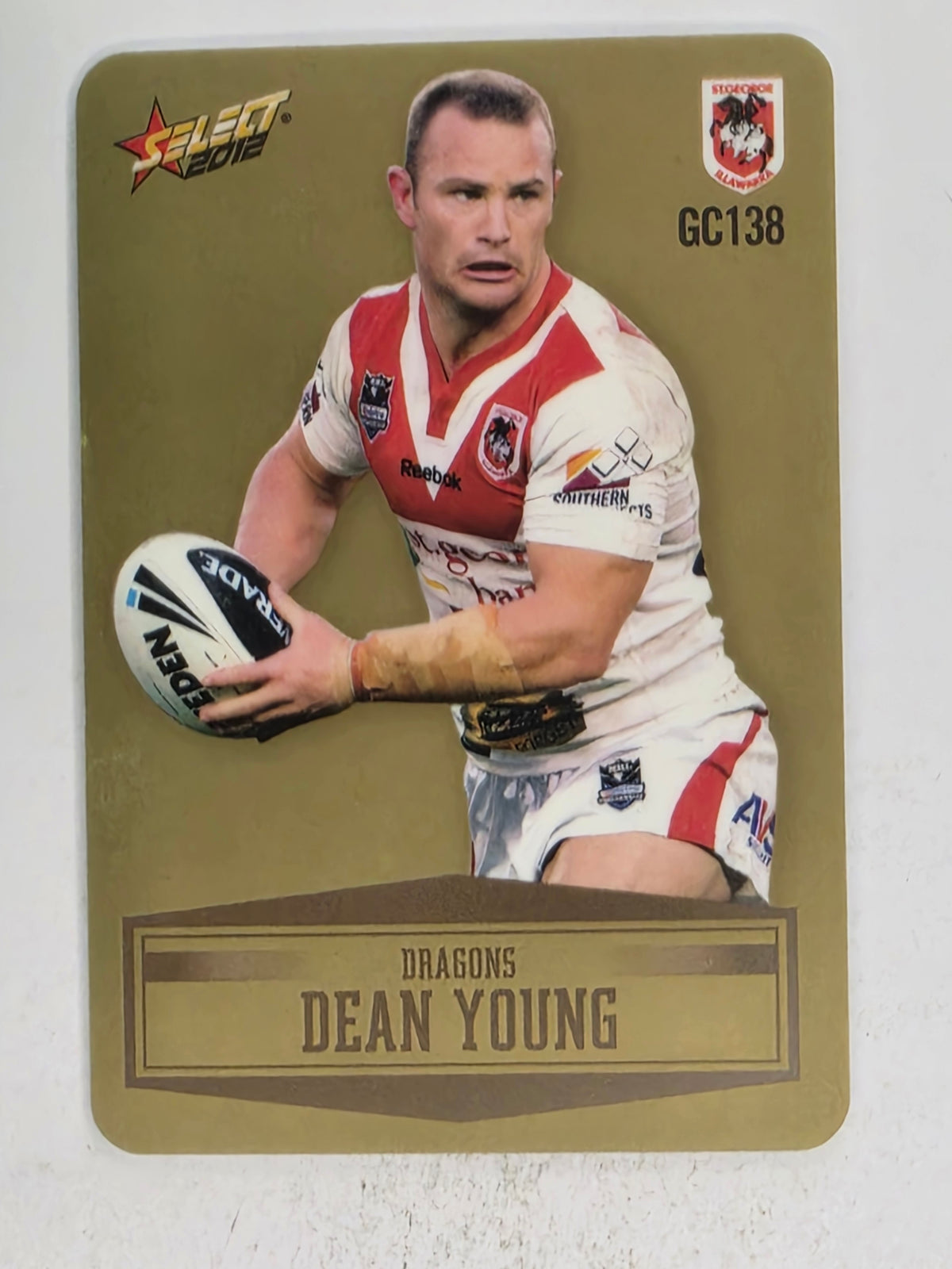 NRL 2012 Champions Gold Parallel Card #138 Dean Young St George Illawarra Dragons
