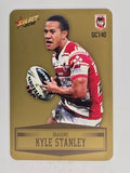 NRL 2012 Champions Gold Parallel Card #140 Kyle Stanley St George Illawarra Dragons