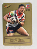 NRL 2012 Champions Gold Parallel Card #163 Joseph Leilua Sydney Roosters