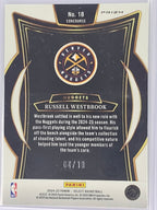 NBA Select 24-25 | Concourse Gold Parallel Prizm Card | #018 | #04/10 (Jersey Number!) | Russell Westbrook | Denver Nuggets
