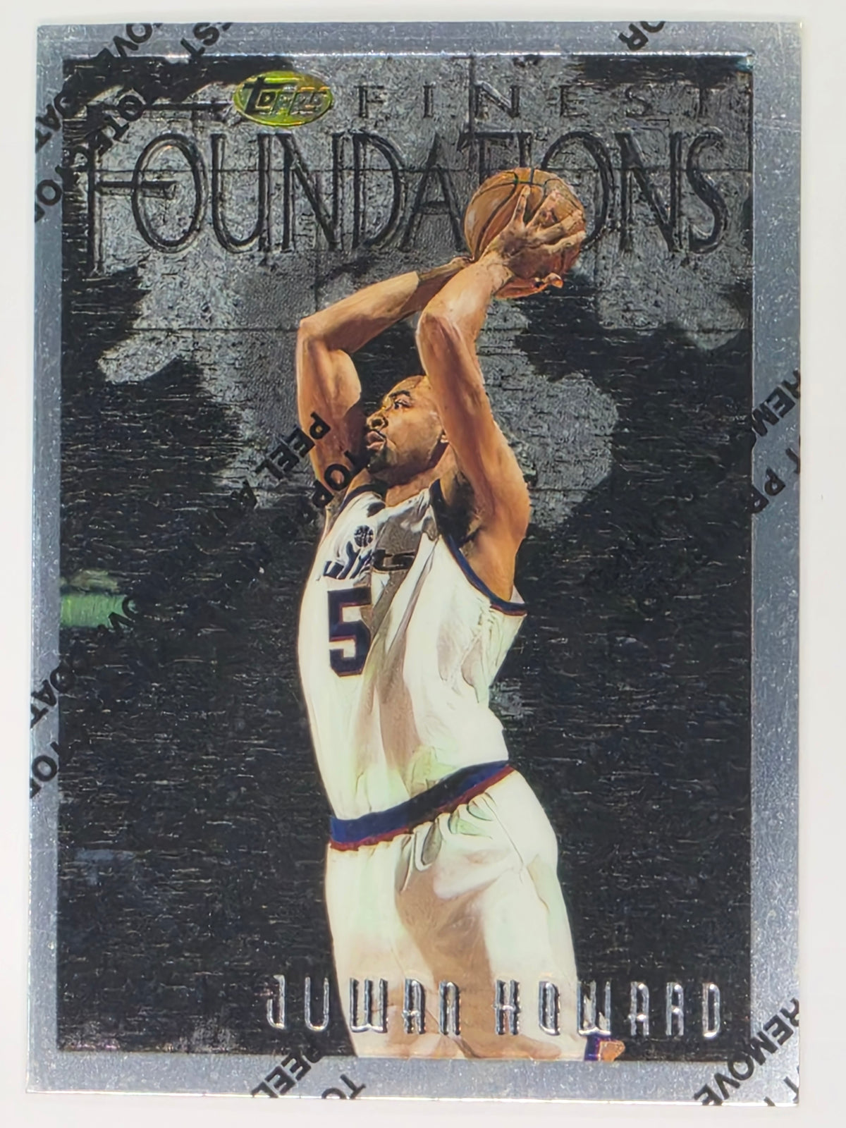 1996-97 Topps Finest Foundations Uncommon - Juwan Howard - Washington Bullets - Card #261 (F15) With Peel