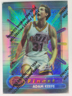 NBA 1994-95 Topps Finest Refractor - Adam Keefe - Utah Jazz - Card #292 With Peel