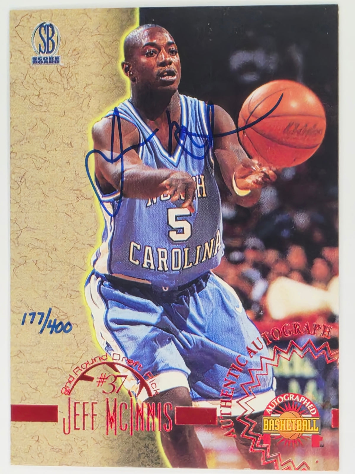 1996 Scoreboard | Authentic Autograph | #177/400 | Jeff McInnis | North Carolina