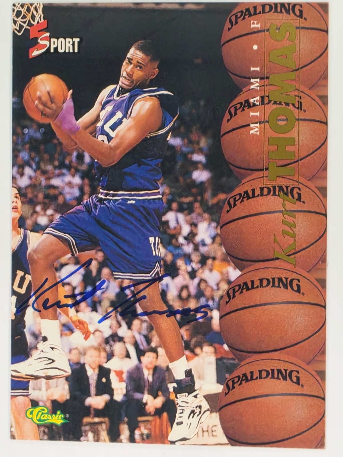1995 Classic 5 Sports Autograph | Kurt Thomas | Miami