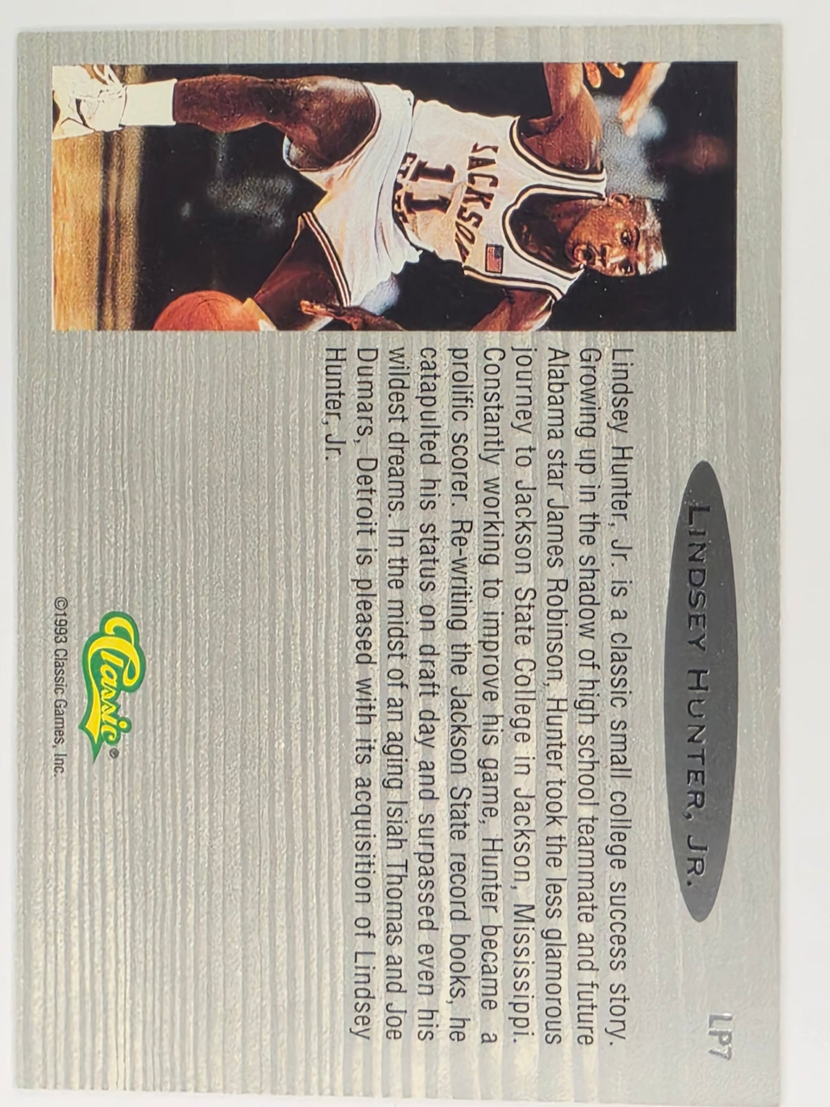 1993 Classic | Draft Picks | #LP7 | Lindsay Hunter JR | Jackson State