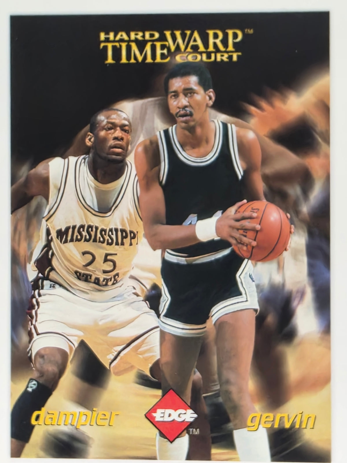 1996 Collector's Edge Time Warp Court - Erick Dampier / George Gervin - Serial #01652/12000