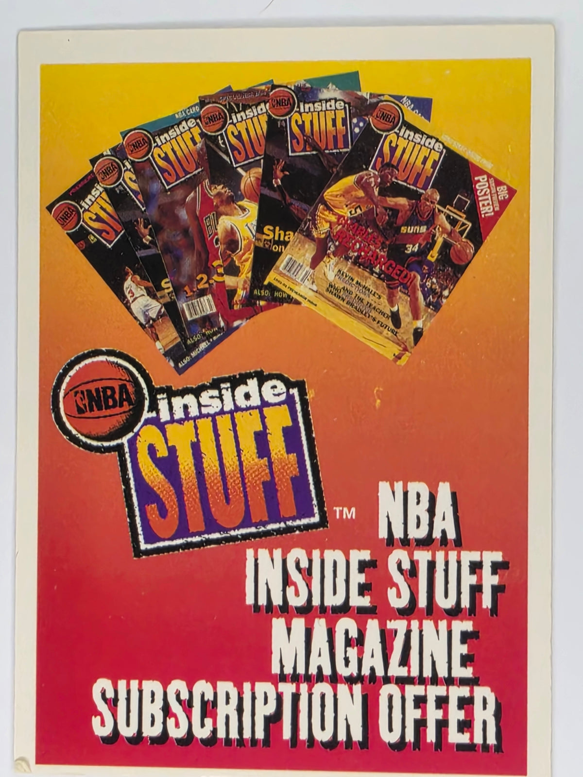 NBA 1994-95 Tops | Inside Stuff Magazine Subscription Offer | Reggie Miller