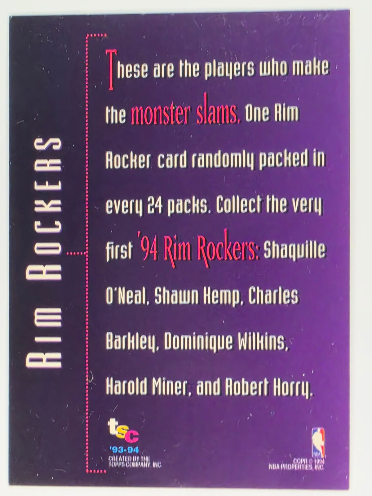 NBA Topps Stadium Club 93-94 | Rim Rockers