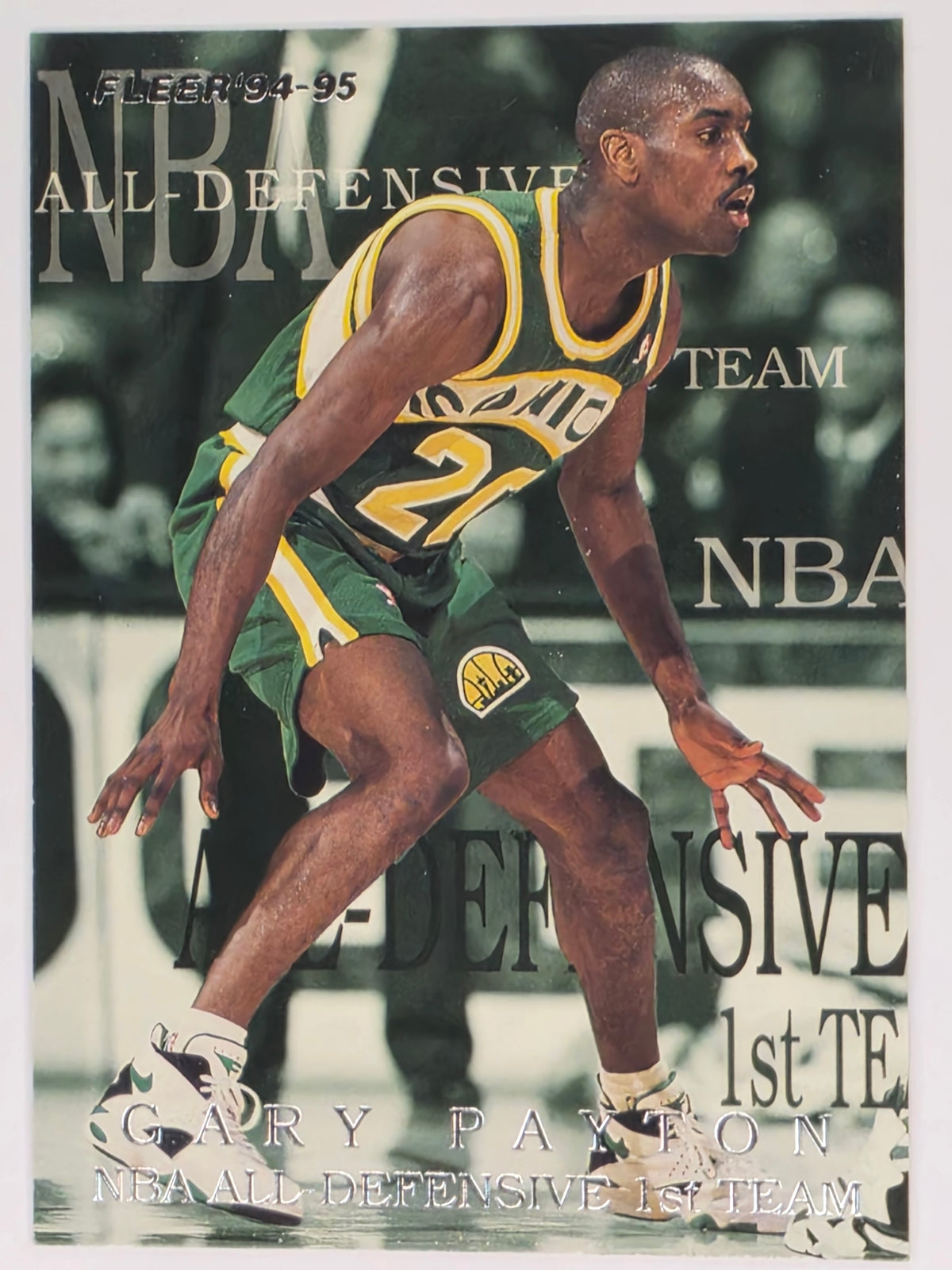 NBA Fleer 94-95 | All Defensive | #4 | Gary Payton | Seattle Super Sonics