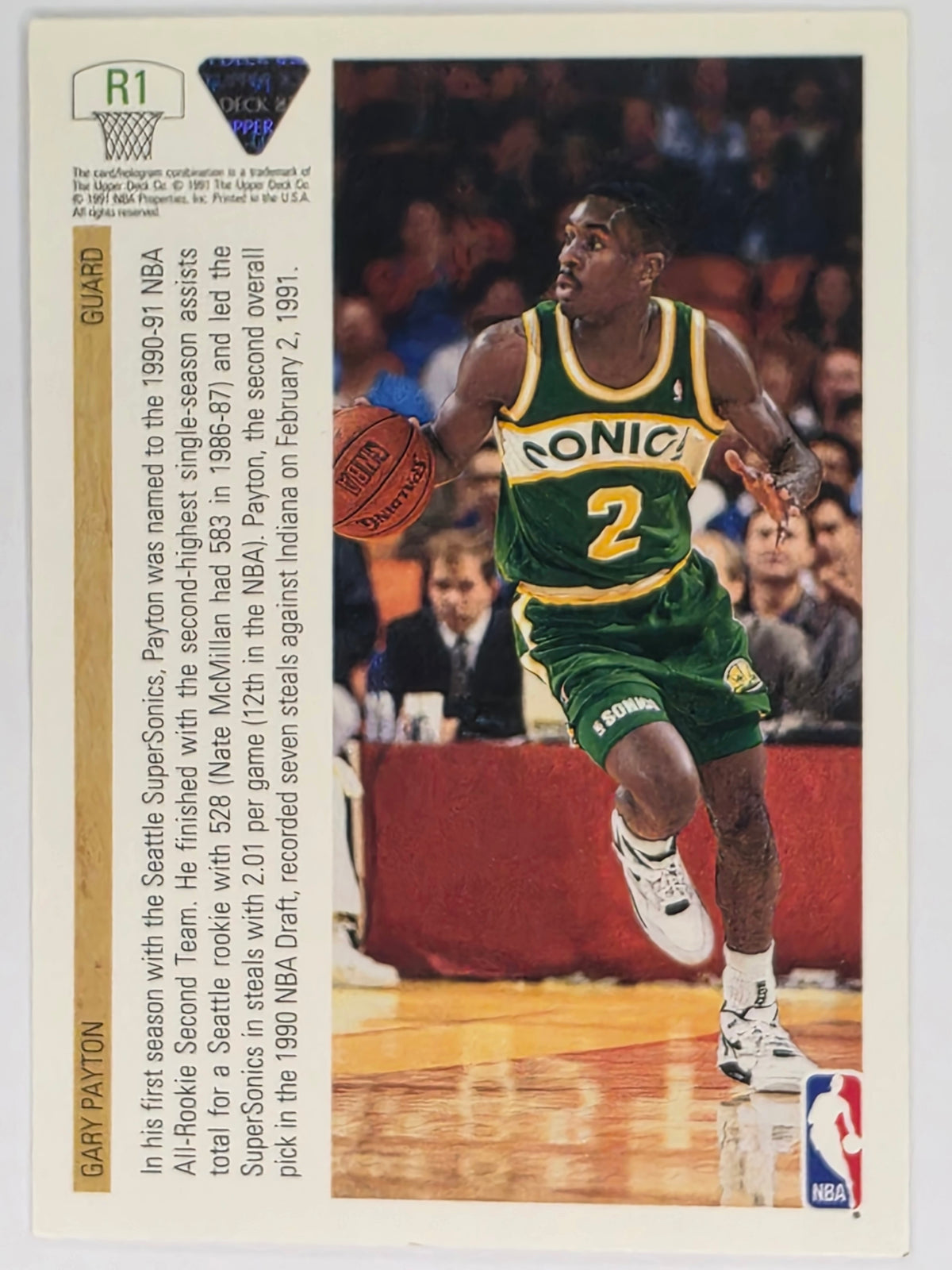 NBA Upper Deck 91-92 | Rookie Standouts | #R1 | Gary Payton | Seattle Super Sonics