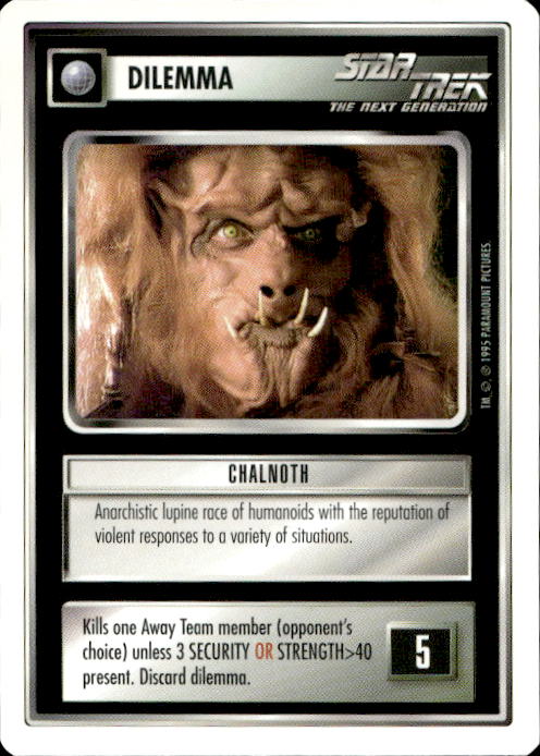 Star Trek The Next Generation | 1E Premiere 1995 White | Chalnoth Uncommon