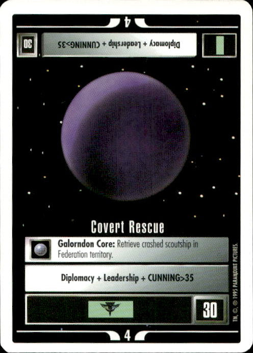 Star Trek The Next Generation | 1E Premiere 1995 White | Covert Rescue Uncommon