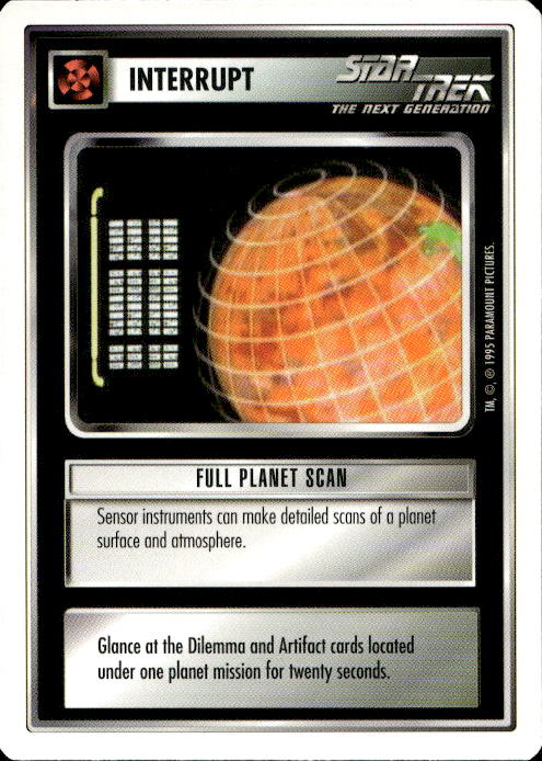 Star Trek The Next Generation | 1E Premiere 1995 White | Full Planet Scan Uncommon