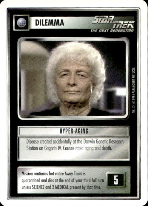 Star Trek The Next Generation | 1E Premiere 1995 White | Hyper-Aging Uncommon