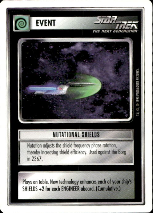 Star Trek The Next Generation | 1E Premiere 1995 White | Nutational Shields Uncommon
