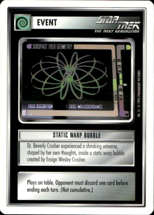 Star Trek The Next Generation | 1E Premiere 1995 White | Static Warp Bubble Common